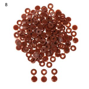 100Pcs Practical Hinged Plastic Screw Fold Snap Protective Cap Button Nuts Cover Bolts Protect Furniture Exterior Decor Hardware