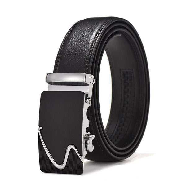 Leather Belt Business Trouser Strap Pant Ceinture  Cow Skin Automatic Buckle Cowhide Men Belts