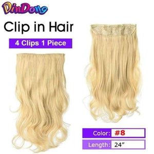 Planet Gates #8 / 18inches Synthetic Flip In Hair Wavy Clip in Hair Extensions 3/4 Half Wig 3 Styles 50 Colors Available Premium Heat Resistant