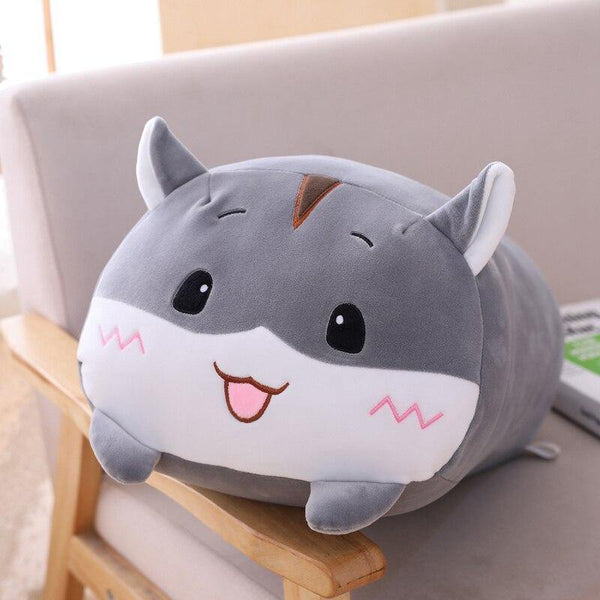 Kawaii 9 Styles Animal Cat Deer Hamster Elephant Plush Toy Soft Cartoon Panda Pig Bear Dinosaur Stuffed Doll Cartoon Pillow Gift