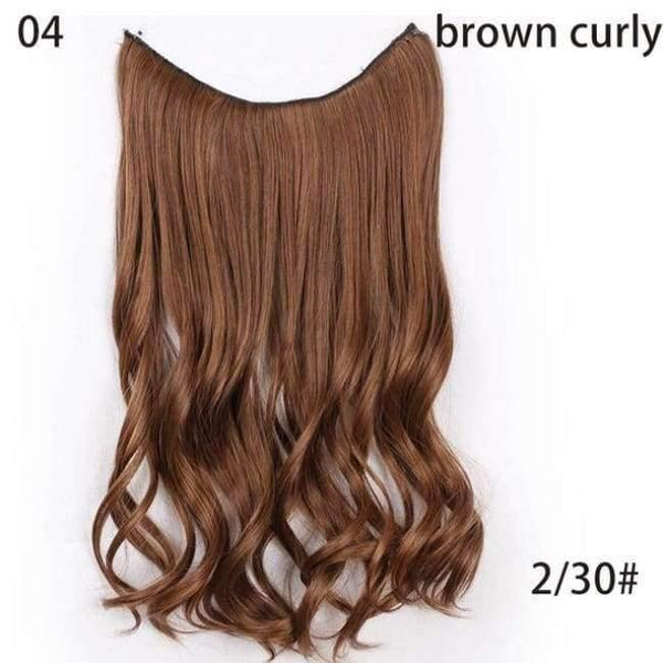 Planet Gates #8 / 22inches Fish Line Hairpieces 22'' Invisible Wire No Clips in Hair Extensions Secret Silky Straight Synthetic Hairs 100g/pic