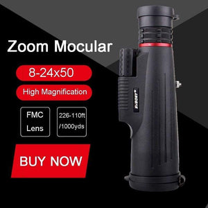 Planet Gates 8-24x50 Zoom Monocular High Magnification FMC Glass Lens HD Telescope Binoculars for Hunting Hiking Camping F9325A
