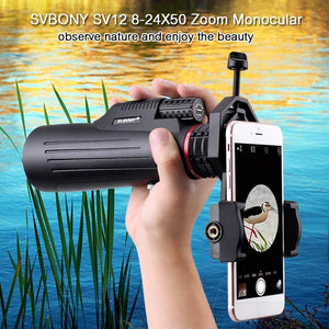 Planet Gates 8-24x50 Zoom Monocular High Magnification FMC Glass Lens HD Telescope Binoculars for Hunting Hiking Camping F9325A