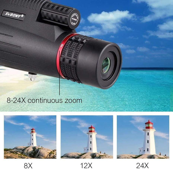 Planet Gates 8-24x50 Zoom Monocular High Magnification FMC Glass Lens HD Telescope Binoculars for Hunting Hiking Camping F9325A