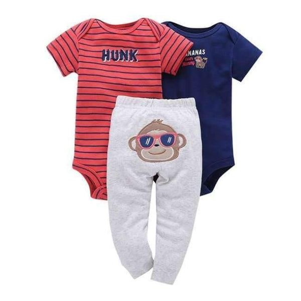 Planet Gates 8 / 6M 100% Cotton 2018 bebes 6-24M set ,baby boy clothes ,baby girl clothes,newborn 3 piece ropa  boy