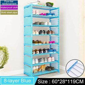 Planet Gates 8-Blue Multi Layer Shoe rack Non-woven fabric Easy Assemble organize Storage Shelf Shoe cabinet fashion bookshelf Living Room Furniture