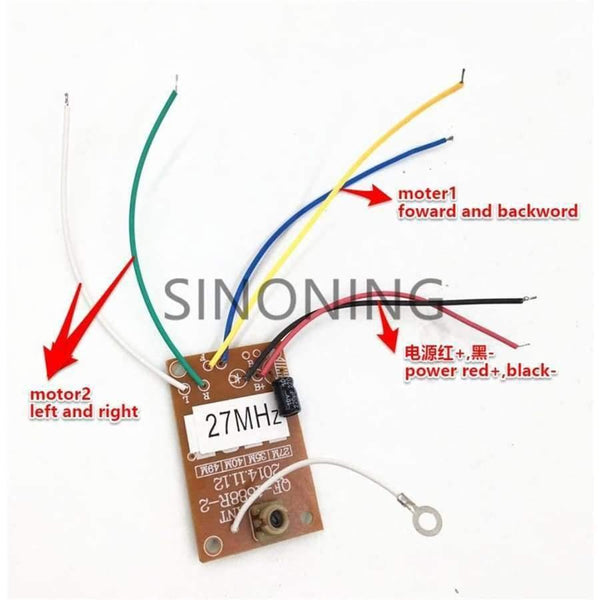 Planet Gates 8 buttons 4CH remote control with receiver board 27Mhz for DIY SN-RM9