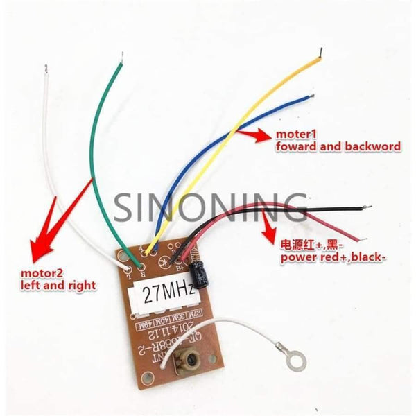Planet Gates 8 buttons 4CH remote control with receiver board 27Mhz for DIY SN-RM9