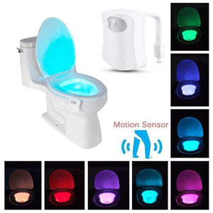Planet Gates 8 Colors Motion Sensor LED Toilet Light Night Light Seat Lamp Luminaria 8 Color Changing Auto RGB PIR Human Waterproof For Bathroom