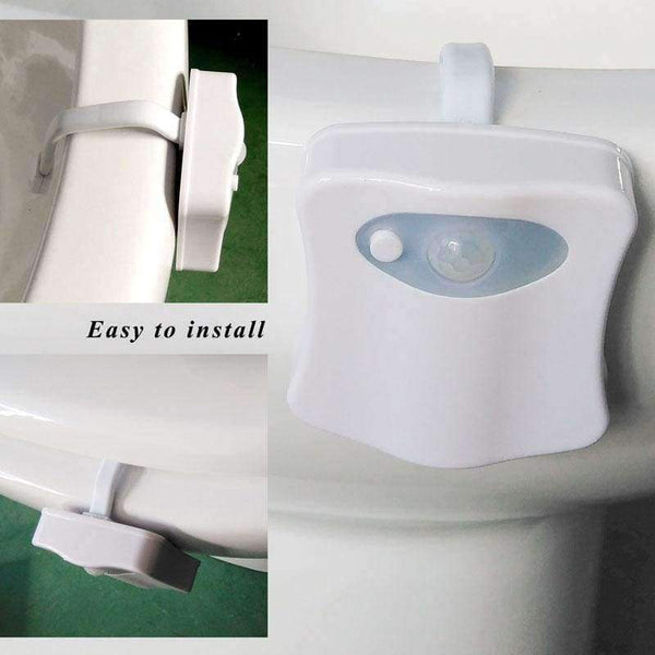 Planet Gates 8 Colors Motion Sensor LED Toilet Light Night Light Seat Lamp Luminaria 8 Color Changing Auto RGB PIR Human Waterproof For Bathroom