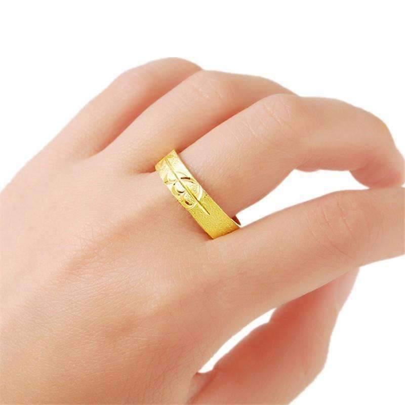 Planet Gates 8 Free Shipping New Sale 24K Gold Color Rings For Women Circle Broad Alianca S Wedding Jewelry R016