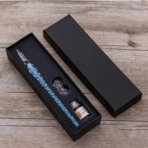 Planet Gates 8 Glass Dip Pen Signature Pen Fountain Pens Bussiness Offices School Stationery Gift Set Pen + Ink Set