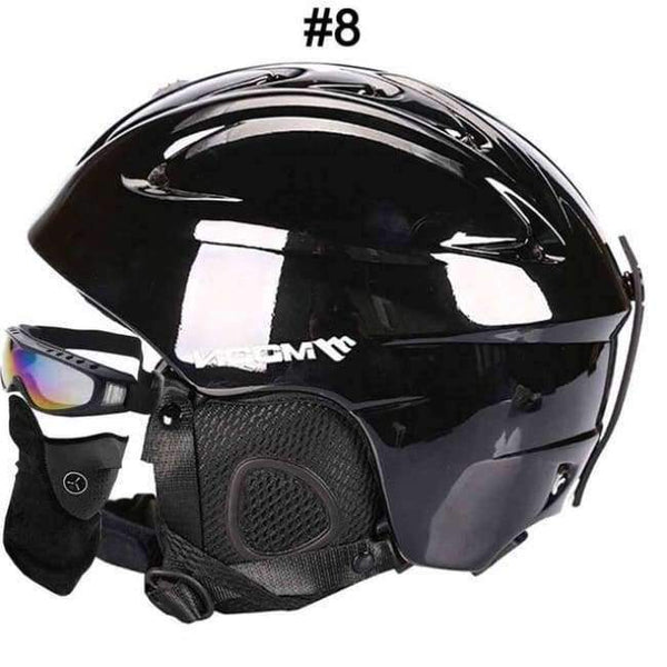 Planet Gates 8 Glossy Black / L Ski Helmet Women Men CE Safety In-mold Sking Snowboard Skateboard Snow Helmet Size S/M/L/XL