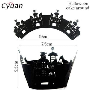 Planet Gates 8 Halloween  Decoration Prop Ghost Festival Towel Stove Cloth Bat Spider Curtain Decoration  kids Halloween party Supplies