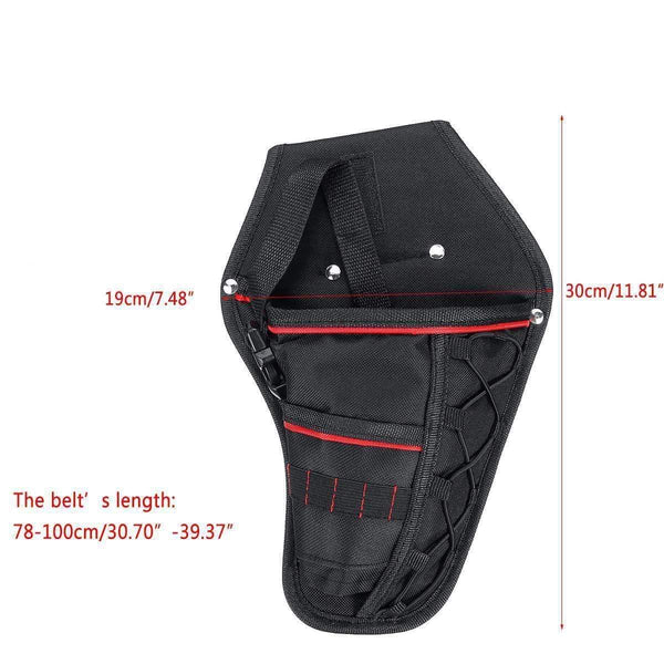 Planet Gates 8 In 1 Portable Cordless Drill Electrician Tool Bag Multi-functional Electric Wrench Hammer Screwdriver Holder Waist Bag Pouch