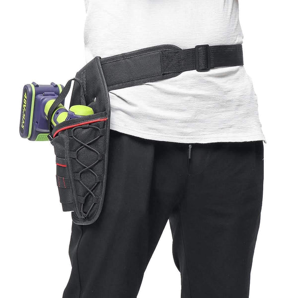 Planet Gates 8 In 1 Portable Cordless Drill Electrician Tool Bag Multi-functional Electric Wrench Hammer Screwdriver Holder Waist Bag Pouch