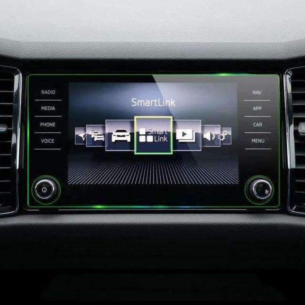 Planet Gates 8 palcový 253x133mm automobilový GPS navigační tvrzené sklo ochranná fólie pro Škoda Kodiaq 2017 2018 stylingové doplňky pro auto