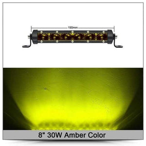 Planet Gates 8 Inch 30W Amber / China 6D Lens 150W 120W 90W 20 Inch Led Bar Offroad Light For Auto 12V 24V ATV 4x4 Off road Car Work Lights Driving Lamps