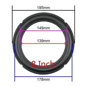 Planet Gates 8 Inch GHXAMP Speaker Rubber Edge 4 Inch 5Inch 6.5 Inch 8 Inch Notch Surround Fold Ring Repair Audio Speaker Rubber Suspension Part DIY