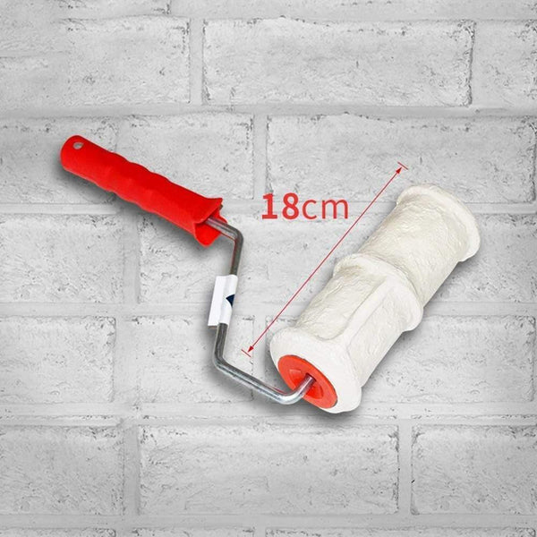 8 Inch Household DIY Brush Handle Replacement Home Wall Decoration Patterned Construction Tool Embossing Cylinder Paint Roller