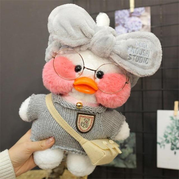 Planet Gates 8 Kawaii Cartoon LaLafanfan 30cm Cafe Duck Plush Toy Stuffed Soft Kawaii Duck Doll Animal Pillow Birthday Gift for Kids Children