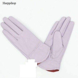 Planet Gates 8 / M 2018 new autumn winter lady sexy modal Fashion women's genuine mesh leather Bow knot driving car pole dancing gloves Mittens