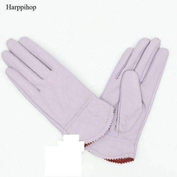 Planet Gates 8 / M 2018 new autumn winter lady sexy modal Fashion women's genuine mesh leather Bow knot driving car pole dancing gloves Mittens