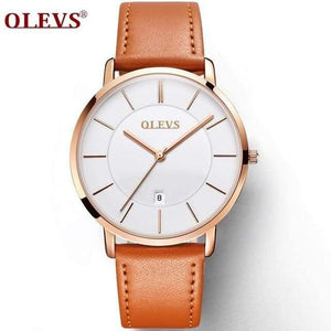 Planet Gates 8 Men Watches Luxury  Quartz Genuine Leather Strap Minimalist  Wrist Watches Waterproof High Quality Relogio