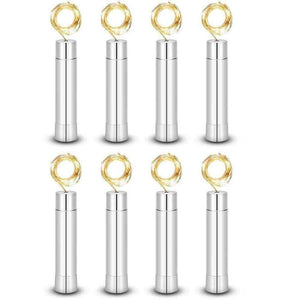 Planet Gates 8 Pack AA battery power Warm white Bottle Lights LED Cork Shape String Lights for Bistro Wine Bottle Starry Bar Party Valentines