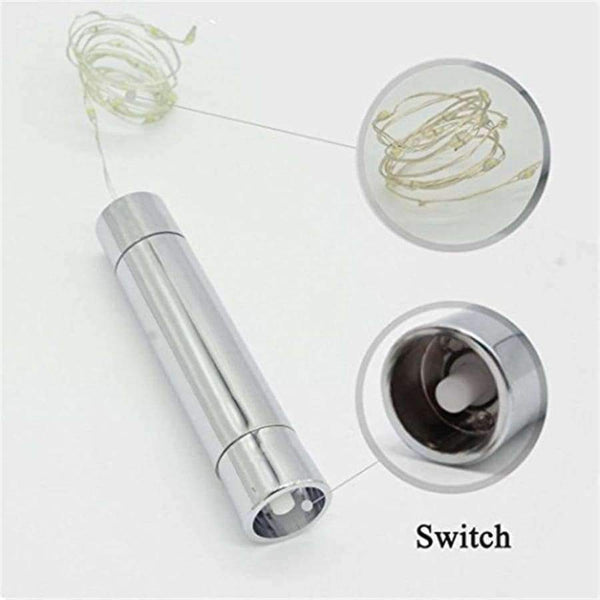 Planet Gates 8 Pack AA battery power Warm white Bottle Lights LED Cork Shape String Lights for Bistro Wine Bottle Starry Bar Party Valentines