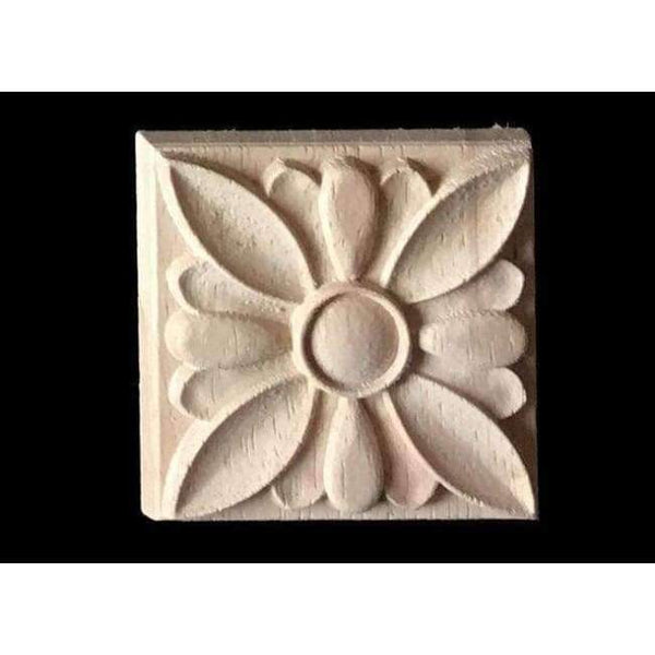 Planet Gates 8 pcs 11 Cabinet Door Wood Carving Appliques Natural Wood Crafts Furniture Accessories Flower Alphabet Decorative Mouldings Decals 8 pcs