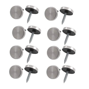 8 Pcs 14mm Dia Stainless Steel Decorative Mirror Screw Cap Nails Widely Used For Being Fixed On Glass Mirrors Or Furnitures To (White 22mm)