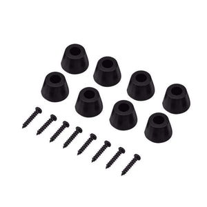 Planet Gates 8 Pcs 30x20mm Rubber Feet Anti-vibration Base Pad Stand for Speaker Guitar Amplifier  w/ Screws