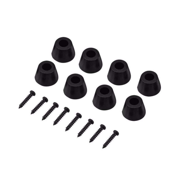 Planet Gates 8 Pcs 30x20mm Rubber Feet Anti-vibration Base Pad Stand for Speaker Guitar Amplifier  w/ Screws
