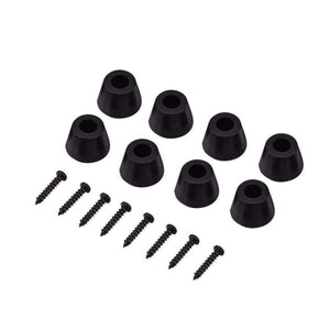 Planet Gates 8 Pcs 30x20mm Rubber Feet Anti-vibration Base Pad Stand for Speaker Guitar Amplifier  w/ Screws
