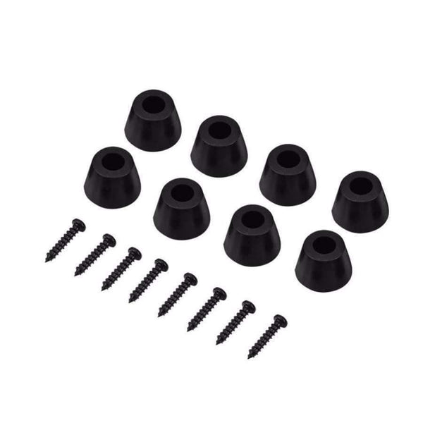 Planet Gates 8 Pcs 30x20mm Rubber Feet Anti-vibration Base Pad Stand for Speaker Guitar Amplifier  w/ Screws