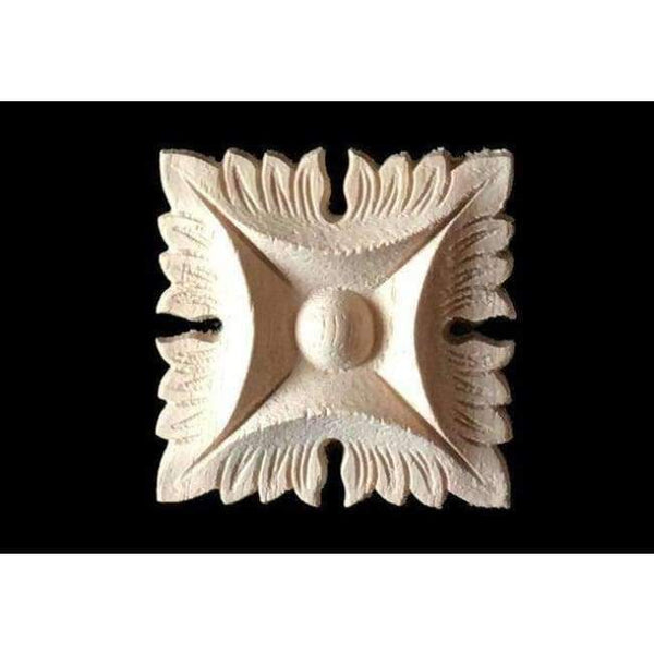 Planet Gates 8 pcs 5 Cabinet Door Wood Carving Appliques Natural Wood Crafts Furniture Accessories Flower Alphabet Decorative Mouldings Decals 8 pcs