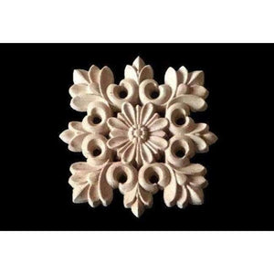 Planet Gates 8 pcs Cabinet Door Wood Carving Appliques Natural Wood Crafts Furniture Accessories Flower Alphabet Decorative Mouldings Decals 8 pcs