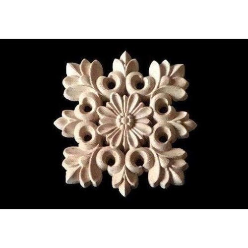 Planet Gates 8 pcs Cabinet Door Wood Carving Appliques Natural Wood Crafts Furniture Accessories Flower Alphabet Decorative Mouldings Decals 8 pcs