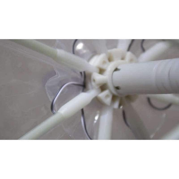 Planet Gates 8 Rib Light up Blade Runner Style Changing Color LED Umbrella with Flashlight Transparent Handle Straight Umbrella Parasol