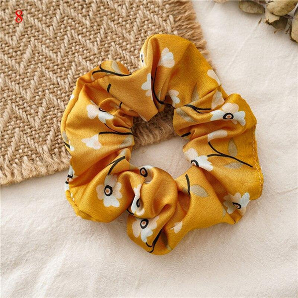 Scrunchies Stretch Headband Fruit Print Strawberry Hair Rope Women Elastic Hair Bands Girls Hair Ties Women Hair Accessories