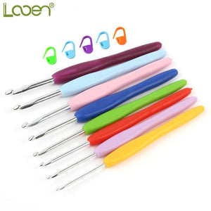 Planet Gates 8 Size  Crochet Hook Needle Aluminum Crochet Hook Set Arts Crafts & Sewing Include 10pcs Stitch Markers For Women Gift