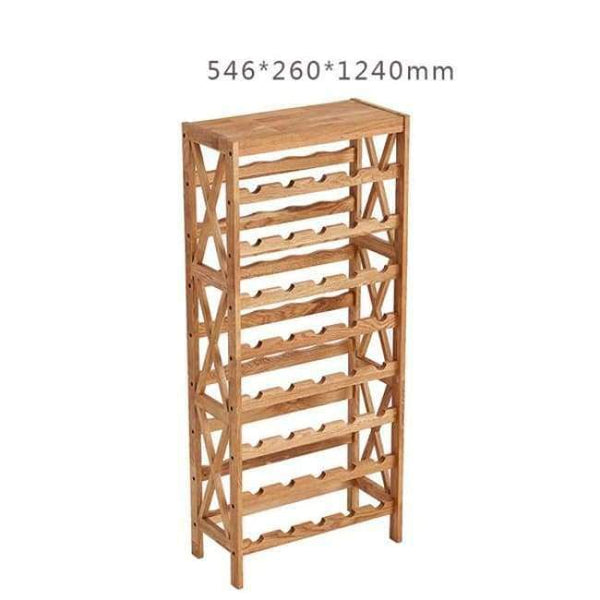 Planet Gates 8 Tier Modern Wooden Wine Rack Cabinet Display Shelf Bar Globe for Home Bar Furniture Oak Wood 25-40 Bottles Wine Rack Holders Storage