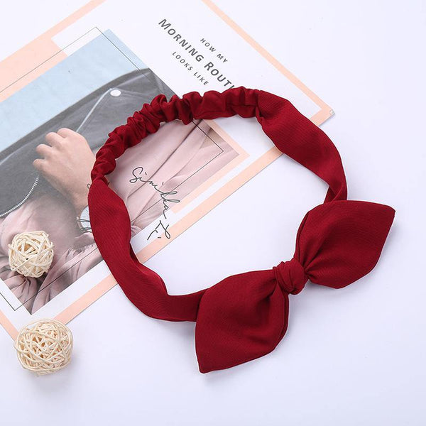 Women Rabbit Ear Print Headbands Retro Hair Accessories Knotted Turban Bandage Bandanas Hairband Headwrap Hair Bands