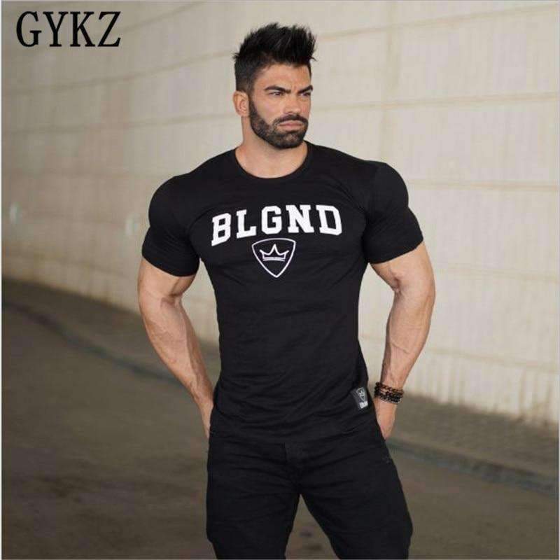 Planet Gates 8 / XL GYKZ 2018 Mens Summer Gyms Casual T Shirt Fashion Gyms Fitness Bodybuilding Muscle Male Short Shirts Cotton Tee Tops Clothing