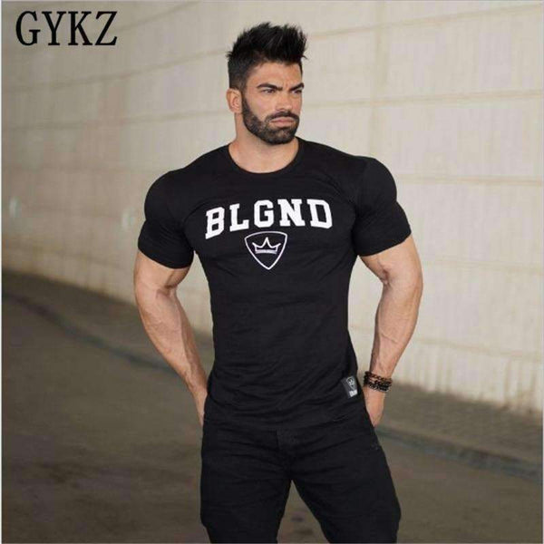 Planet Gates 8 / XL GYKZ 2018 Mens Summer Gyms Casual T Shirt Fashion Gyms Fitness Bodybuilding Muscle Male Short Shirts Cotton Tee Tops Clothing