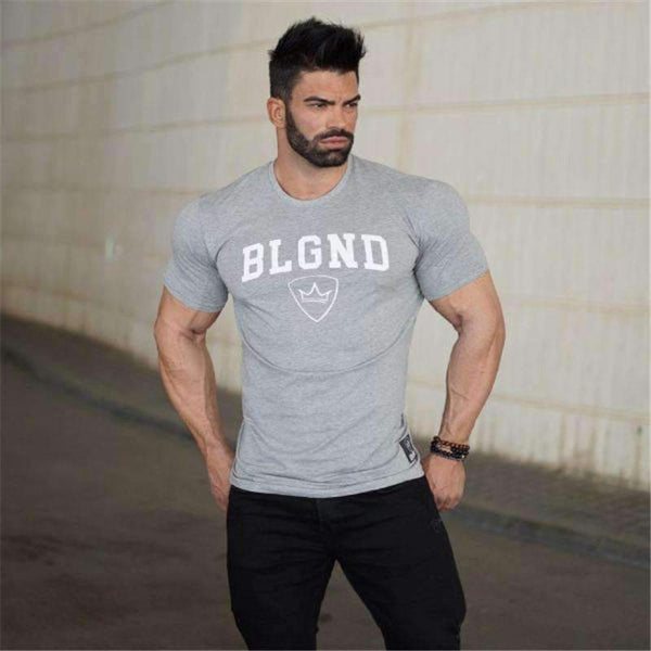 Planet Gates 8 / XL GYKZ 2018 Mens Summer Gyms Casual T Shirt Fashion Gyms Fitness Bodybuilding Muscle Male Short Shirts Cotton Tee Tops Clothing