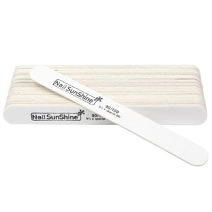 Planet Gates 80-100 100pcs Strong Thick Wood Nail File Multi Grit Wooden Sandpaper Nails File For Manicure Buffing Straight lime a ongle Nail Tools