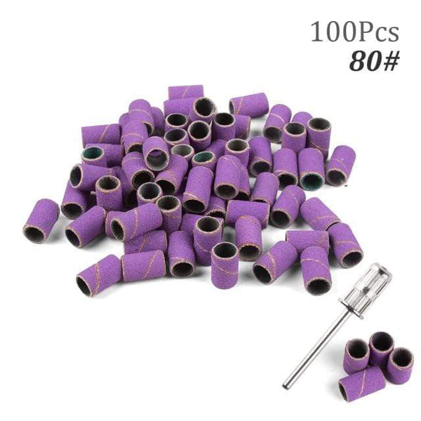 Planet Gates 80 100pcs NO Box 2 100pcs 80''/120''/180" Nail Art Sanding Bands Gel Polish Remover Tool Accessory for Electric Nail Machine Nail Drill Bits