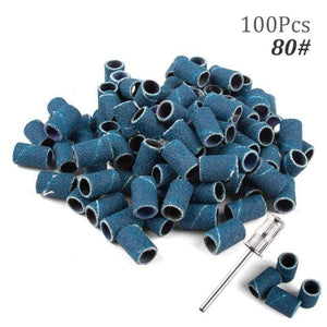 Planet Gates 80 100pcs NO Box 4 100pcs 80''/120''/180" Nail Art Sanding Bands Gel Polish Remover Tool Accessory for Electric Nail Machine Nail Drill Bits